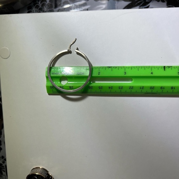 Sterling Silver Hoop Earrings - Picture 4 of 6
